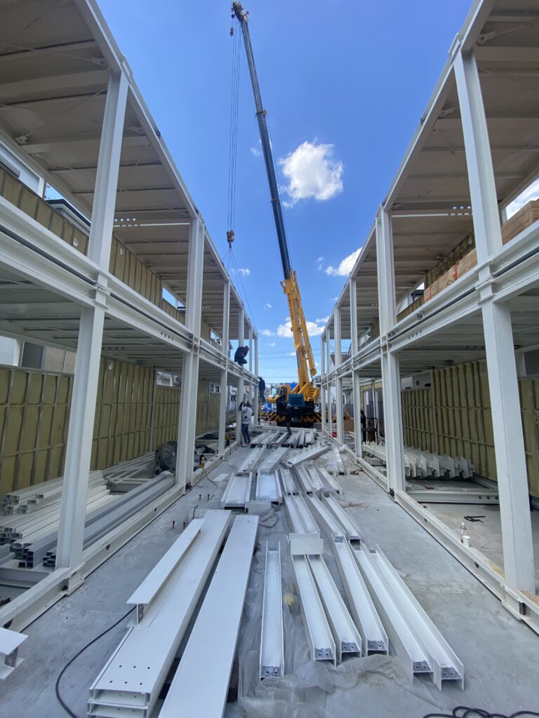 IMG_8364 | コンテナハウスのことなら_現代コンテナ建築研究所 コンテナの搬入と建て方工事