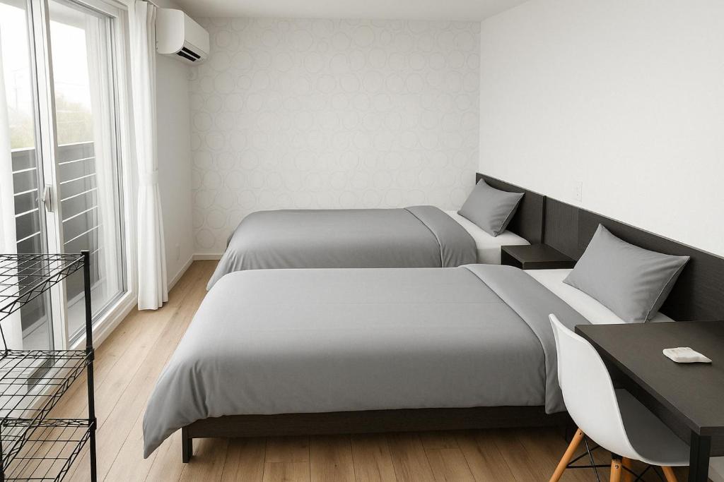 ゆったりベッドが配置できるLAYDOWN