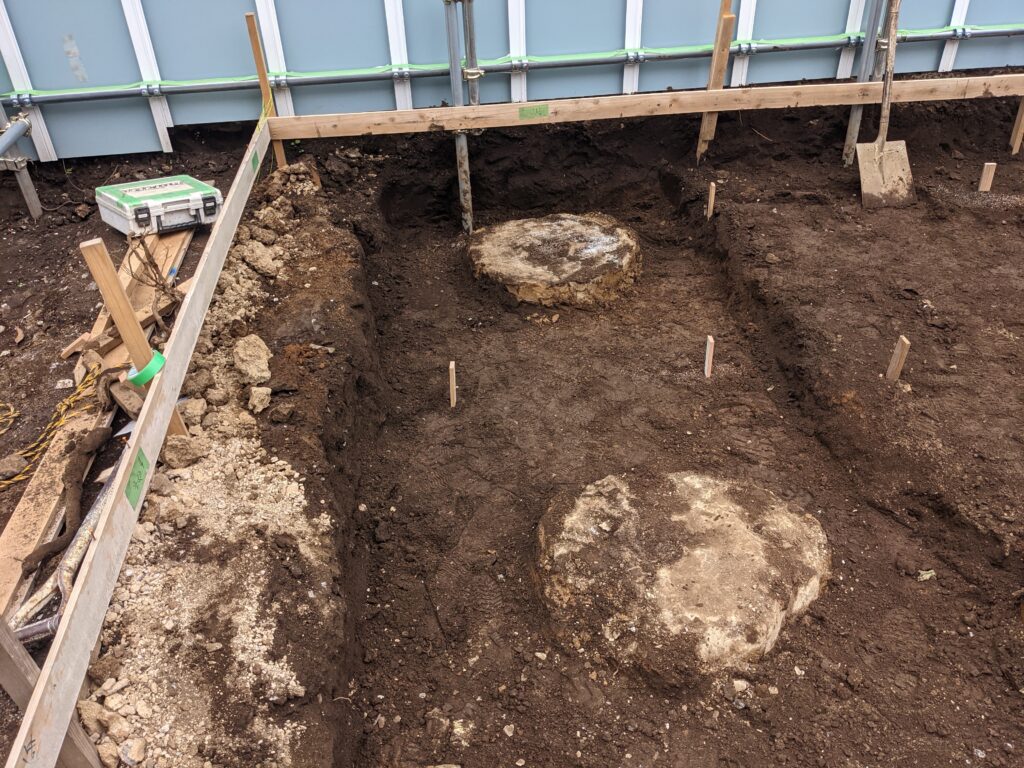 IMG_4504 | コンテナハウスのことなら_現代コンテナ建築研究所 地盤改良(地耐力が足りない時は強化します)