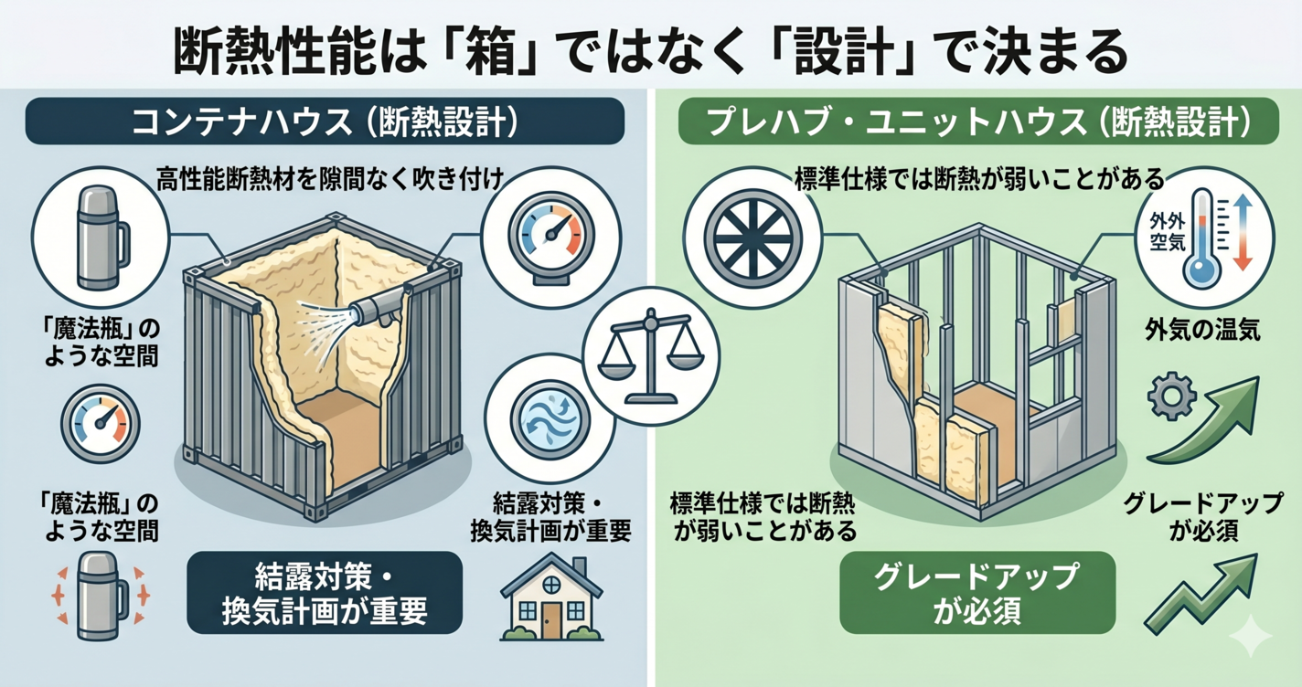 コンテナハウス　断熱