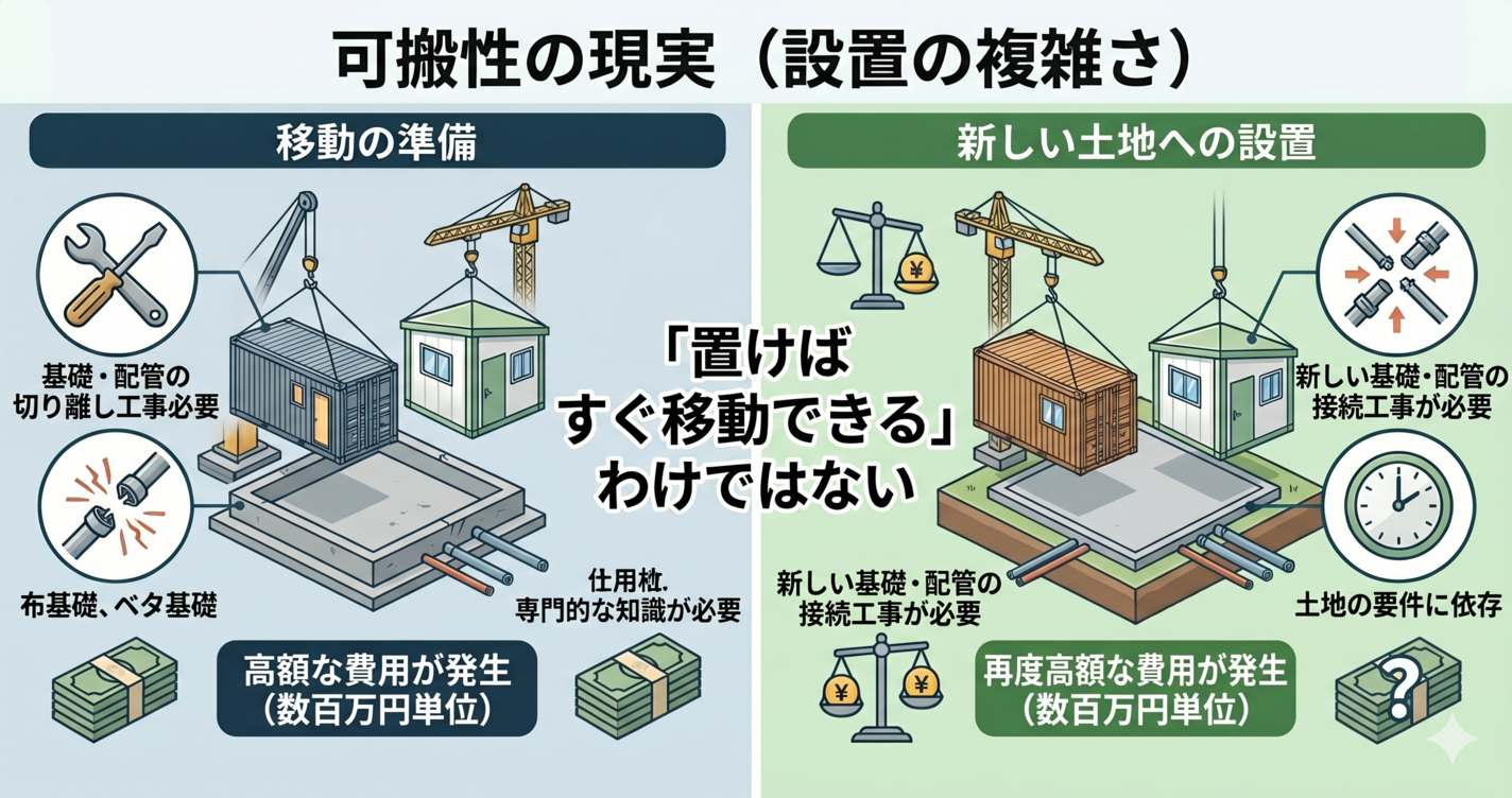 コンテナハウス　可搬性