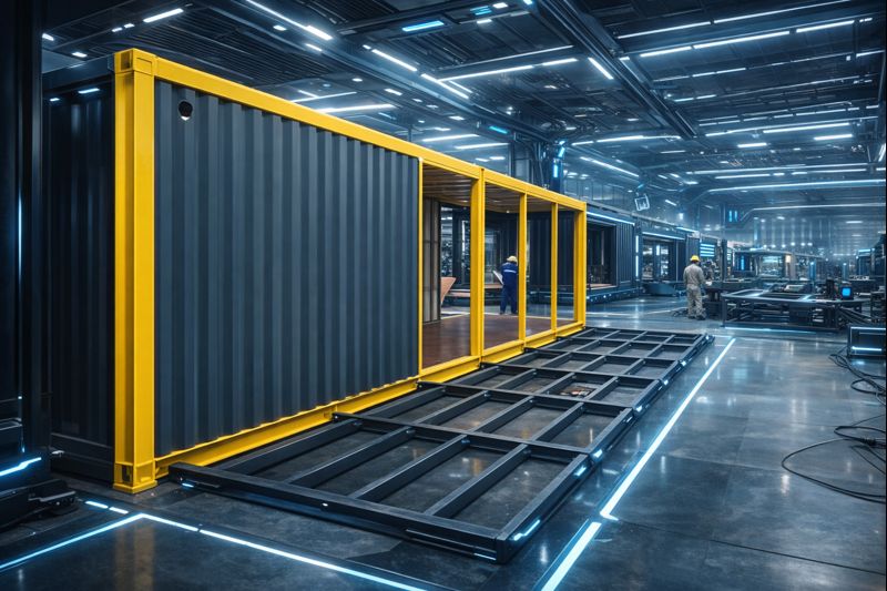 40FEET_containerの製造中写真 | コンテナハウスのことなら_現代コンテナ建築研究所 40FEET_containerの製造中写真
