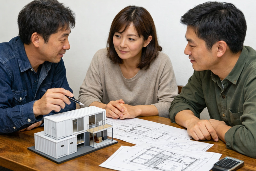 設計開始のための打ち合わせ写真
