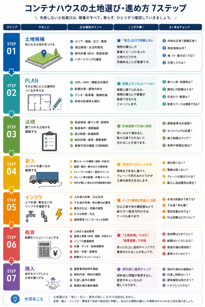 土地選定のプロセス