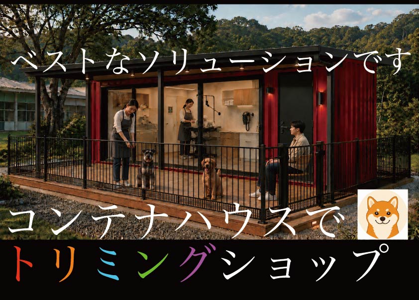 コンテナハウスでトリミングサロンを作る